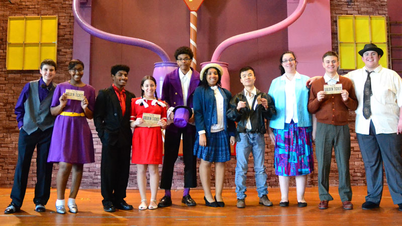 students performing Willy Wonka