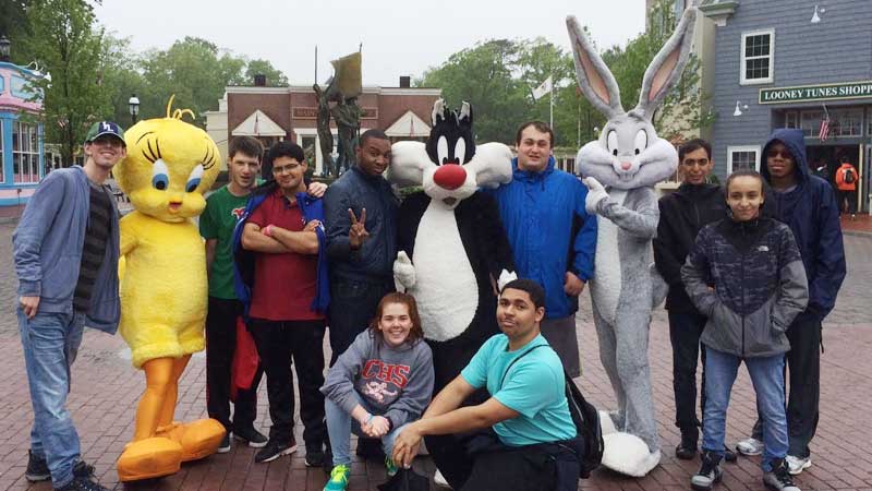 Students at 6 flags great adventure