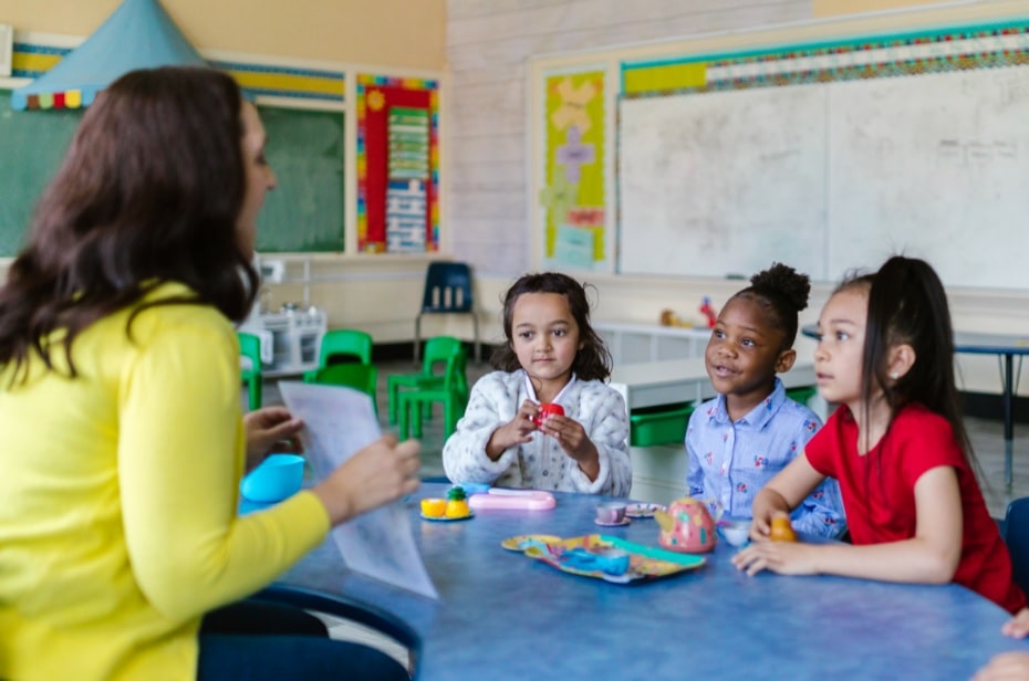 ADHD NY children in  listening to a teacher